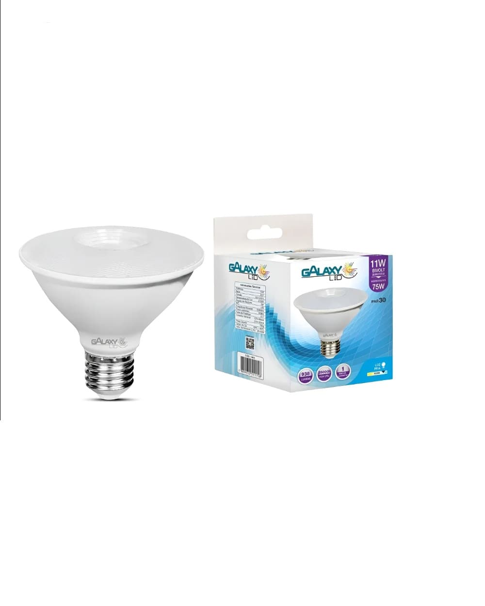 Lâmpada LED PAR30 11W 38° E27 6500K Branco Frio 938lm