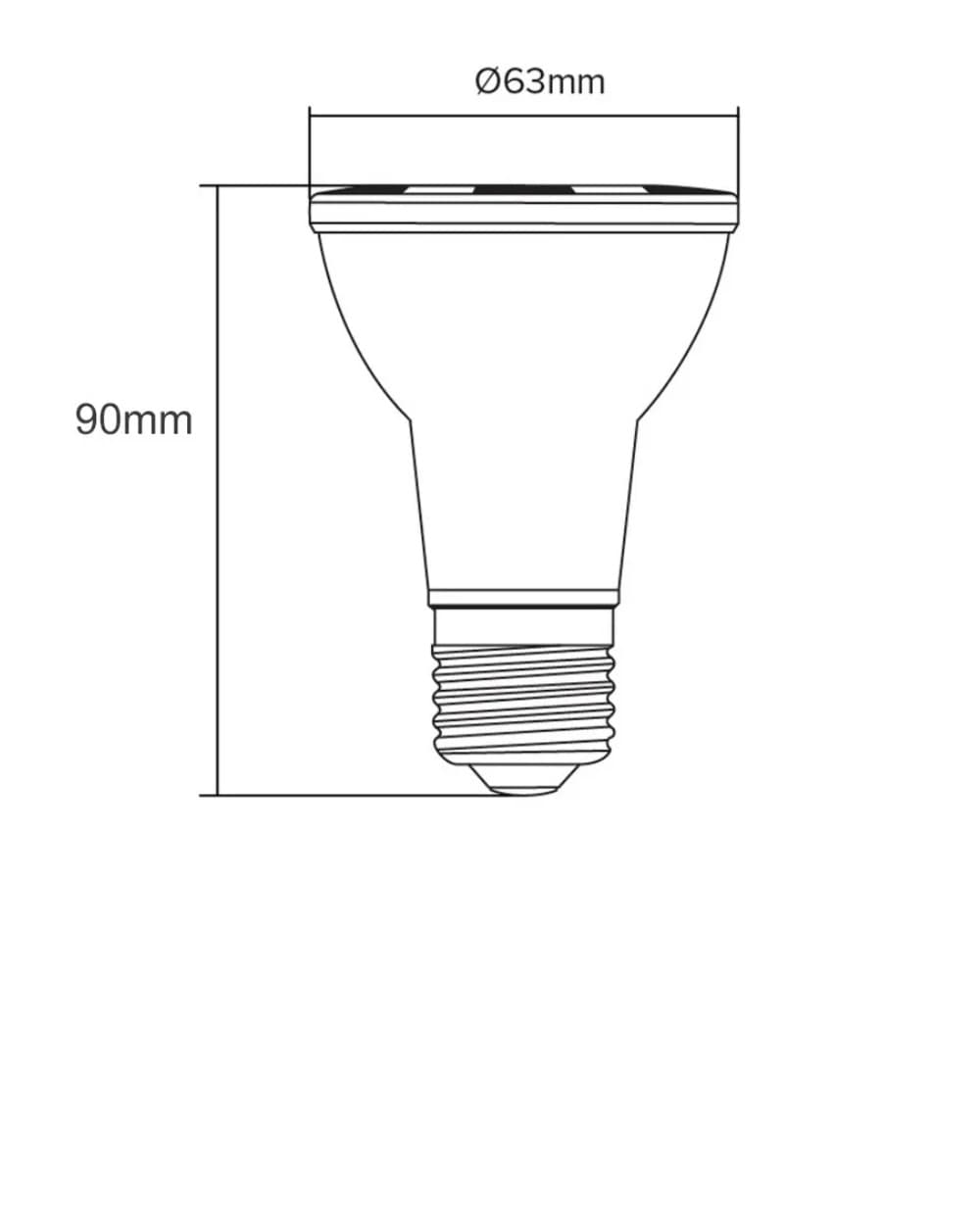 Lâmpada led Ourolux PAR20 Cor branco-frio 6W 6500K 420lm