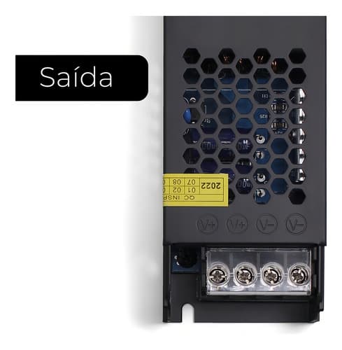Fonte Slim 12V 30A 360W - Capa Preta - Mayler