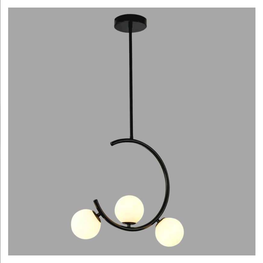 Pendente LP-200P Preto Nitrolux 3xG9