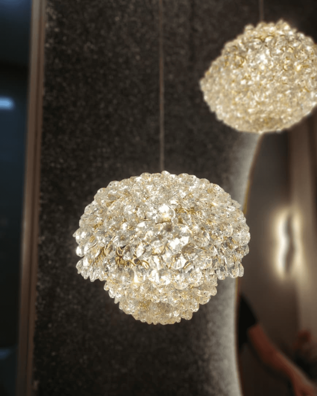 2 Pendentes Decorativos de Cristal 7W 3000K