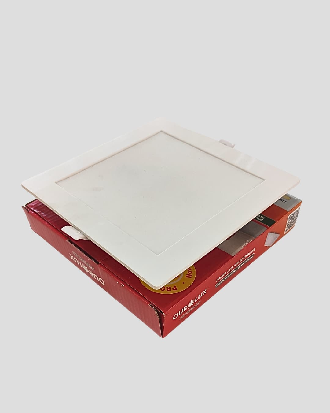 Painel LED Embutir 12W Quadrado 6500K Luz Branca Fria Ourolux