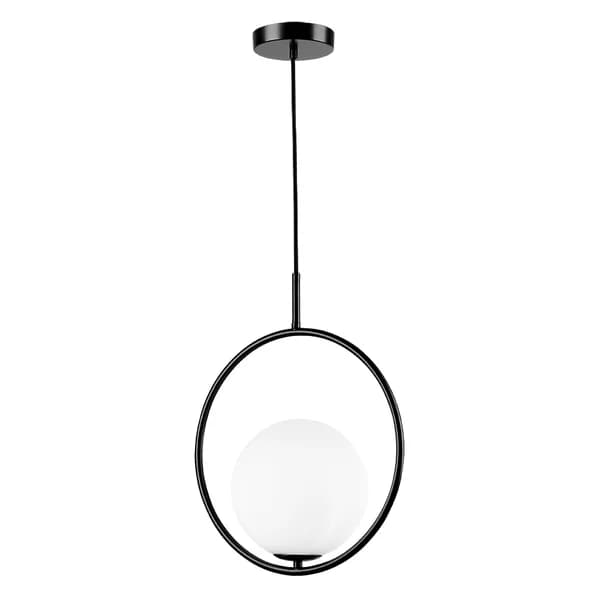 Pendente Dubai Preto Globo 20 cm Vidro G9 Blumenau