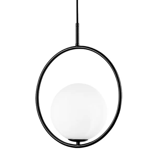 Pendente Dubai Preto Globo 20 cm Vidro G9 Blumenau