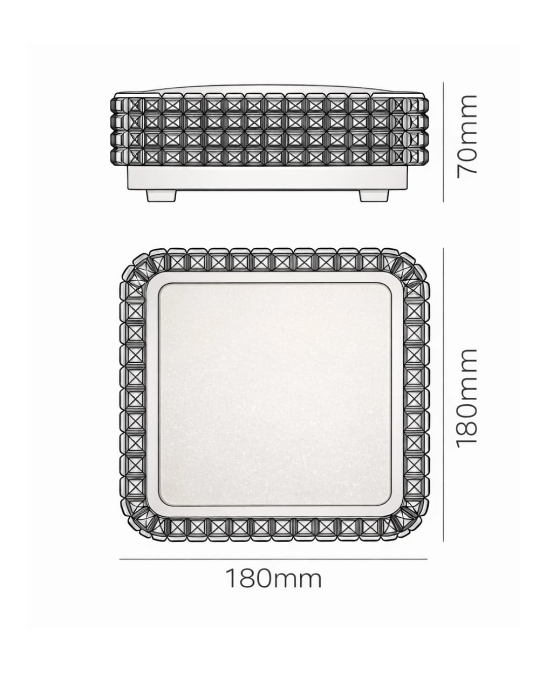 Plafon LED 15W 3000K Decorativo LSA-001Q Nitrolux