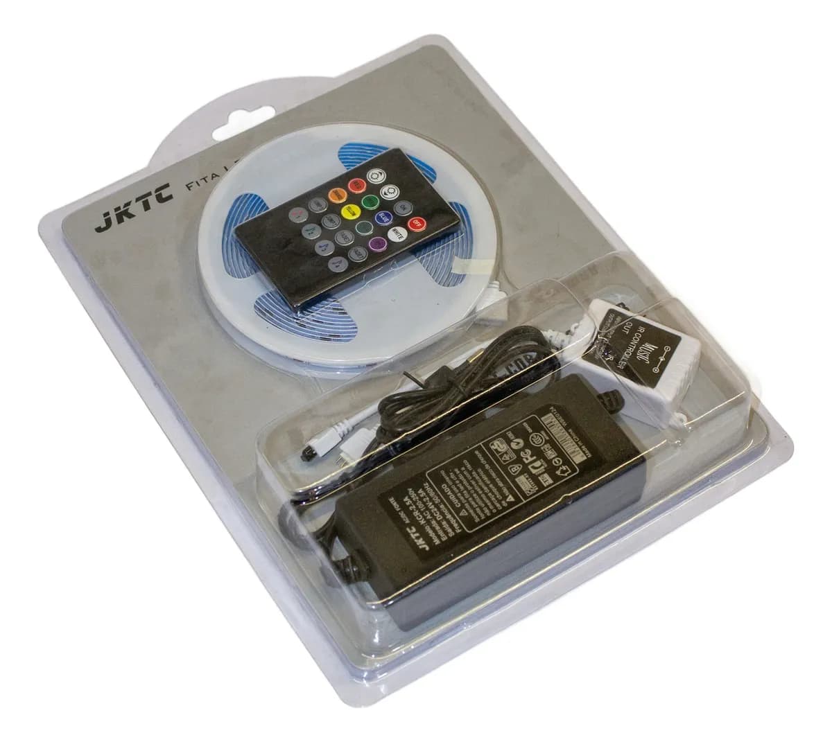 Fita Rgb Cob Ip33 12w 672 Leds/m C/fonte + Controladora