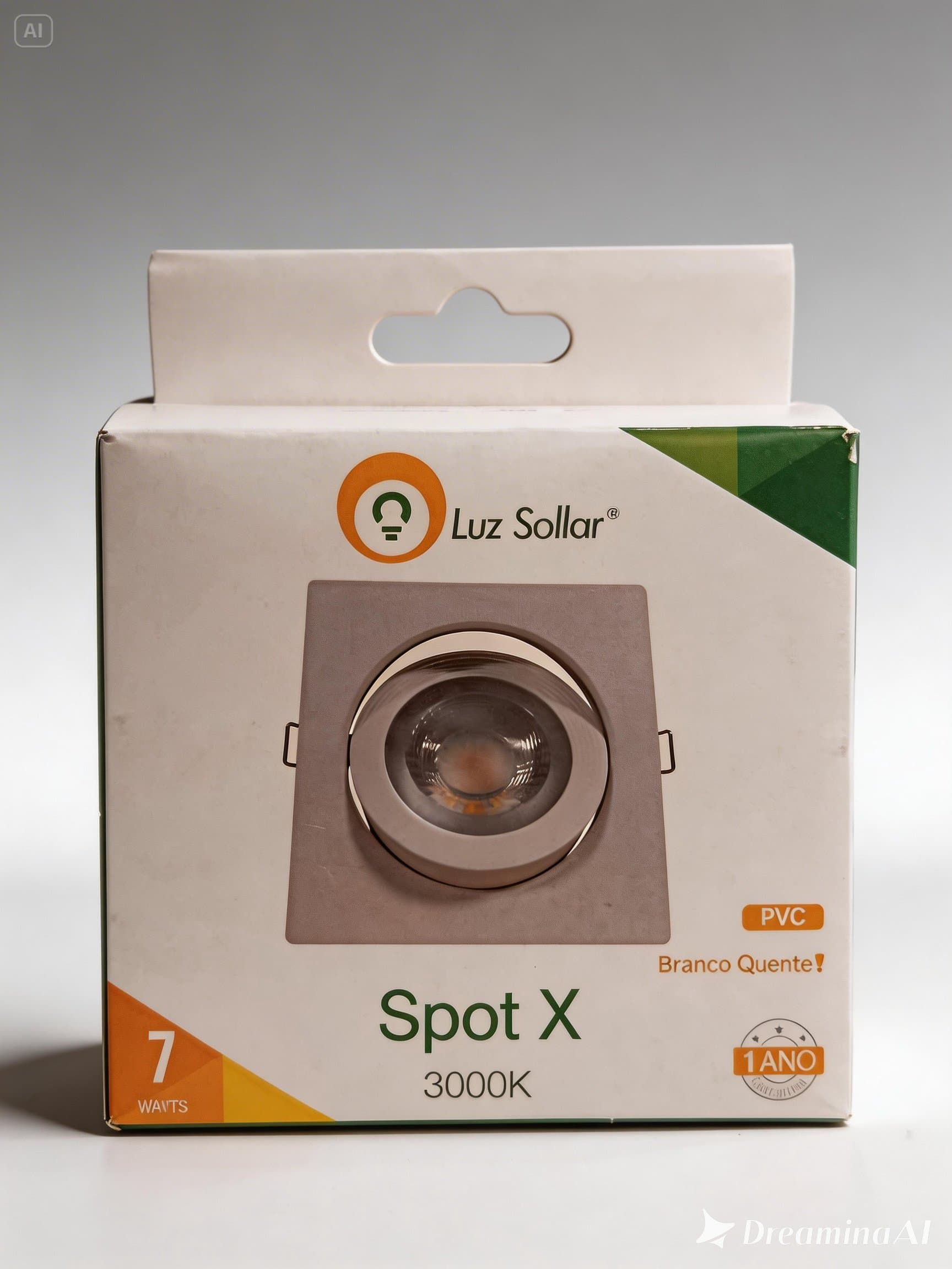 Spot Led 7w 3000k Branco Quente Quadrado Direcionavel Luz Sollar