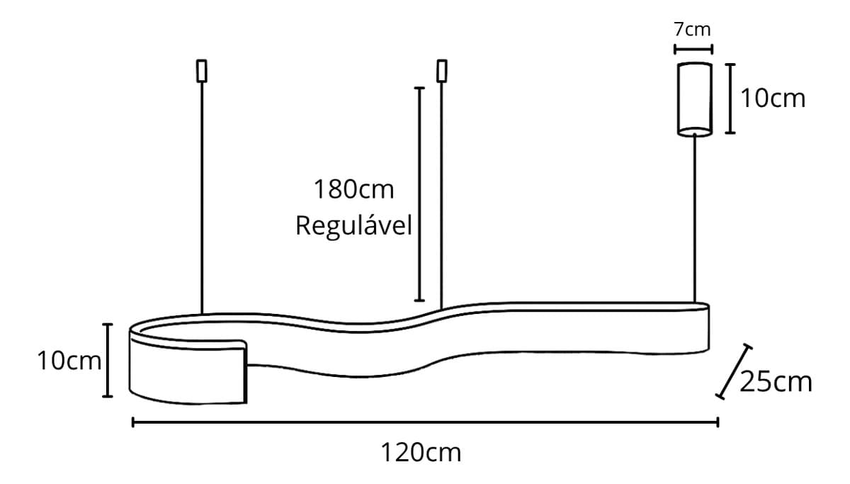 Pendente ACR-002D/180 40W Bivolt 3EM1 - Nitrolux