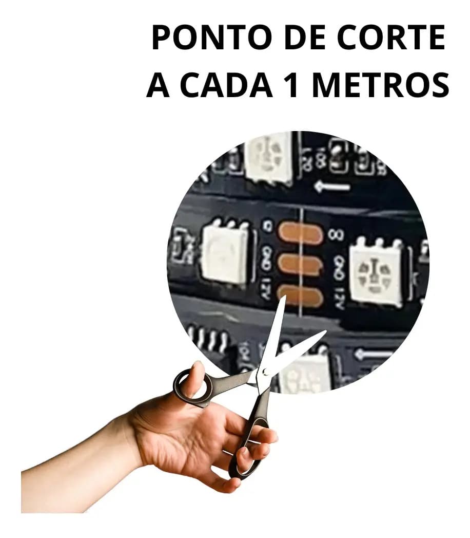 Fita LED RGB 4D 25m 348 Efeitos Para Som Automotivo 12V