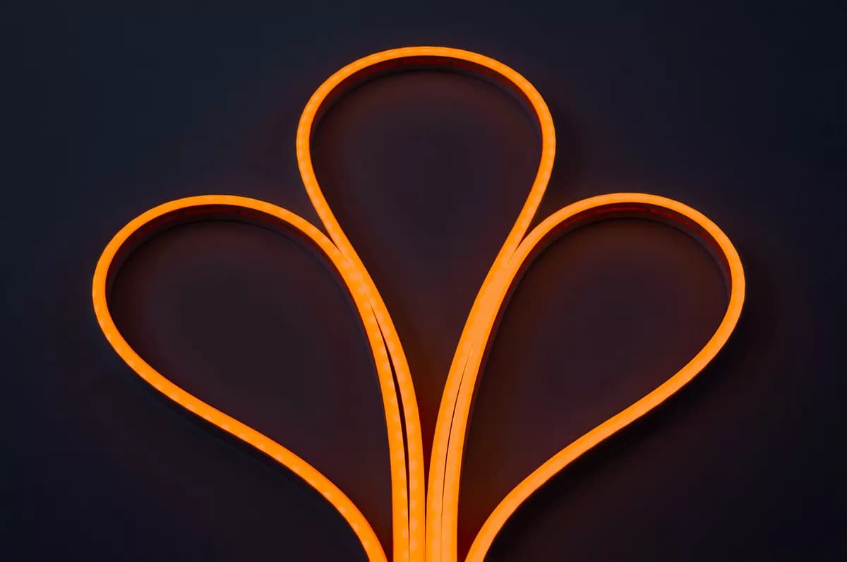 Fita Led Neon Flexível Laranja 5m - Black Vip Laranja 12