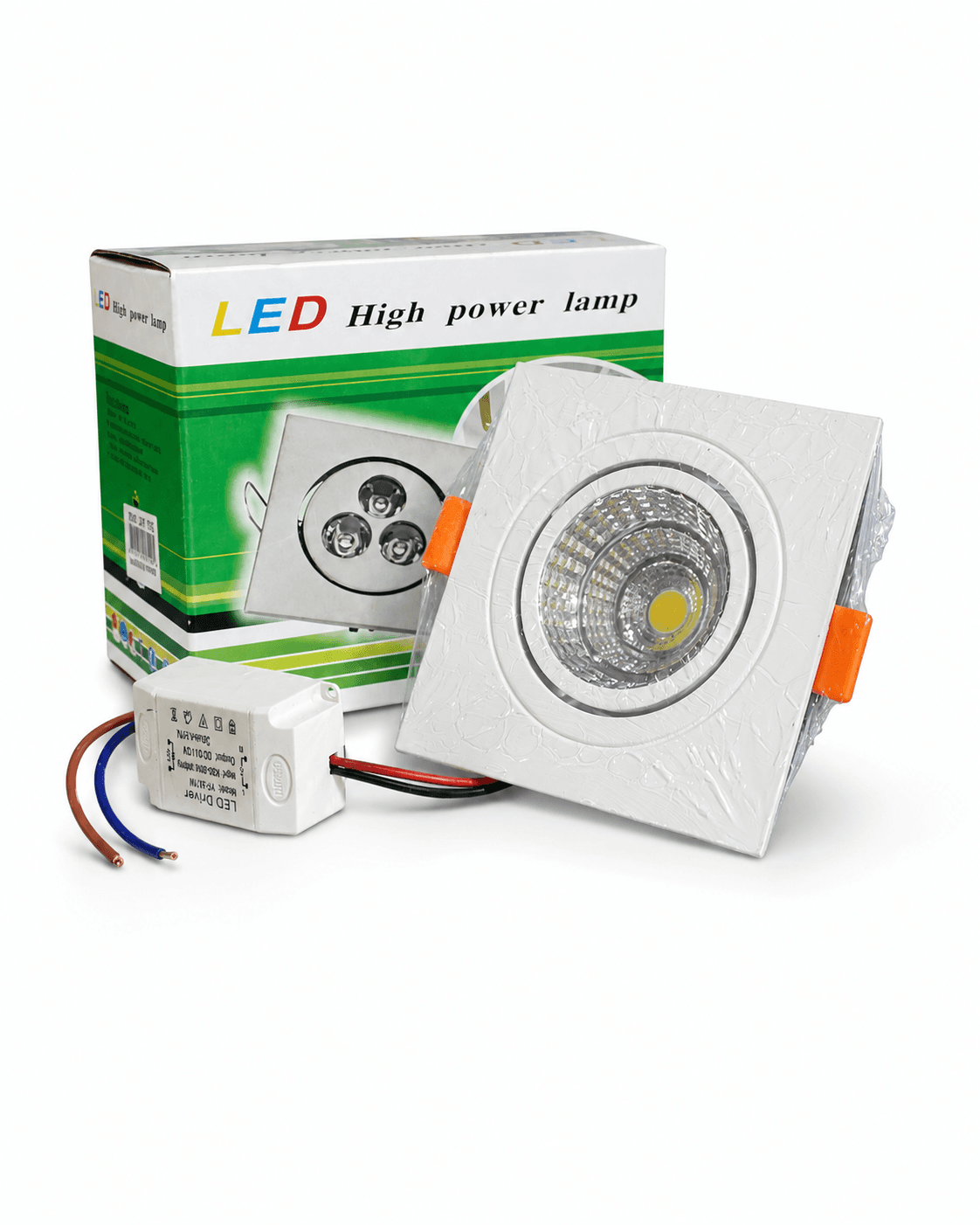 Spot LED Embutir Quadrado 3W 3000K - Branco Quente