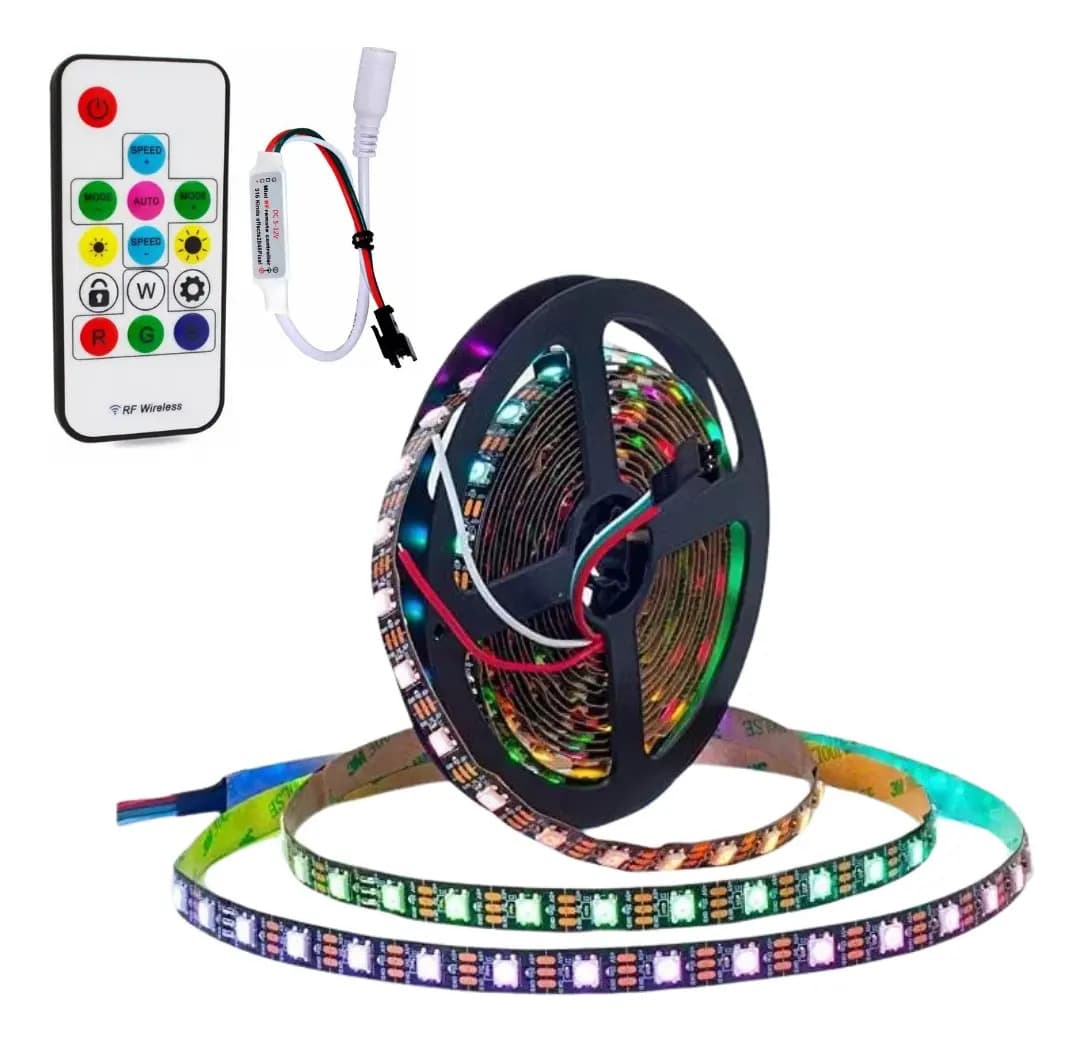 Fita LED RGB 4D 25m 348 Efeitos Para Som Automotivo 12V