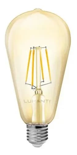 Lâmpada LED Filamento Pera ST64 4W Âmbar E27 - Vintage 220V