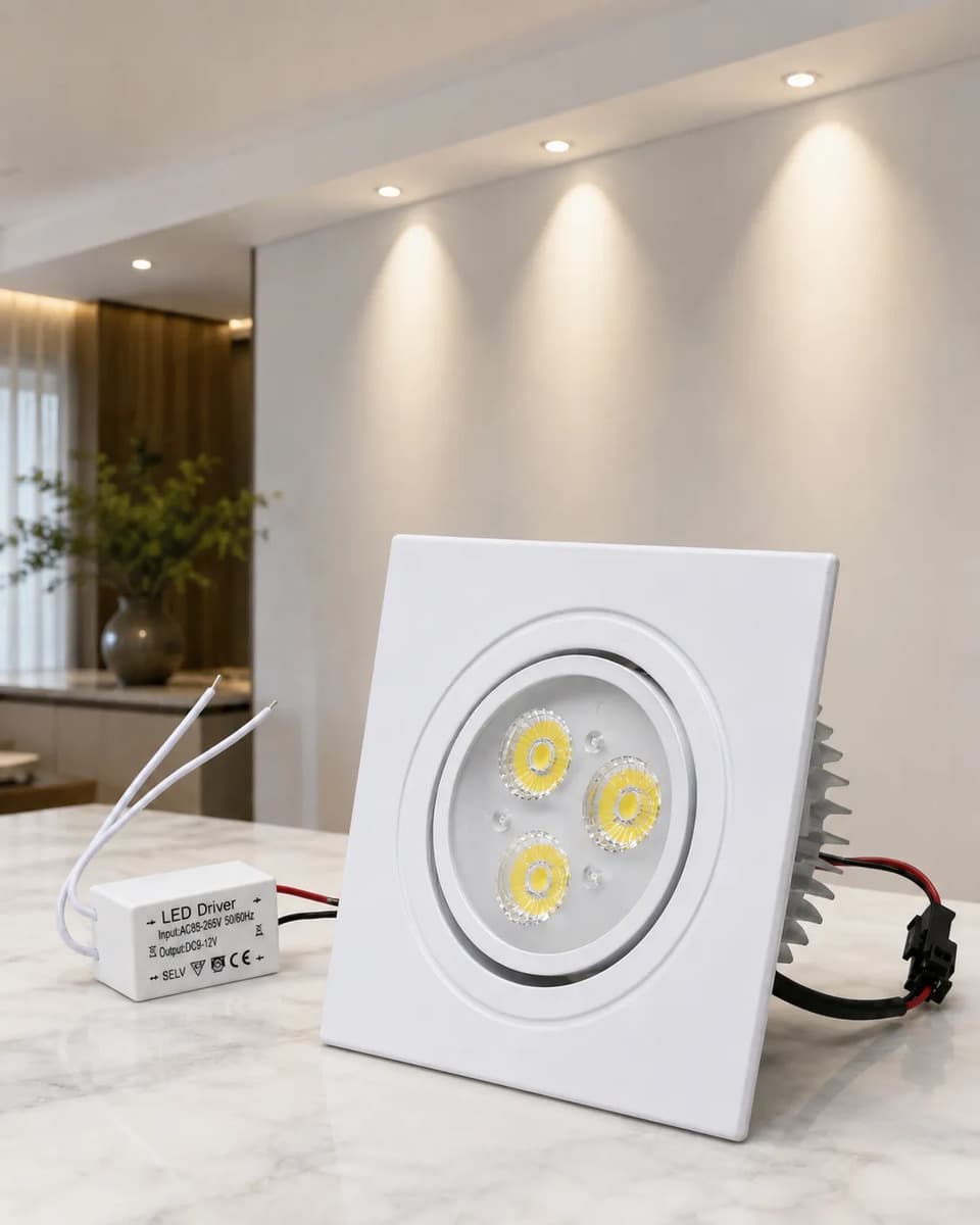 Spot LED Embutir Quadrado 3W 3500K Direcionável Bivolt - Branco