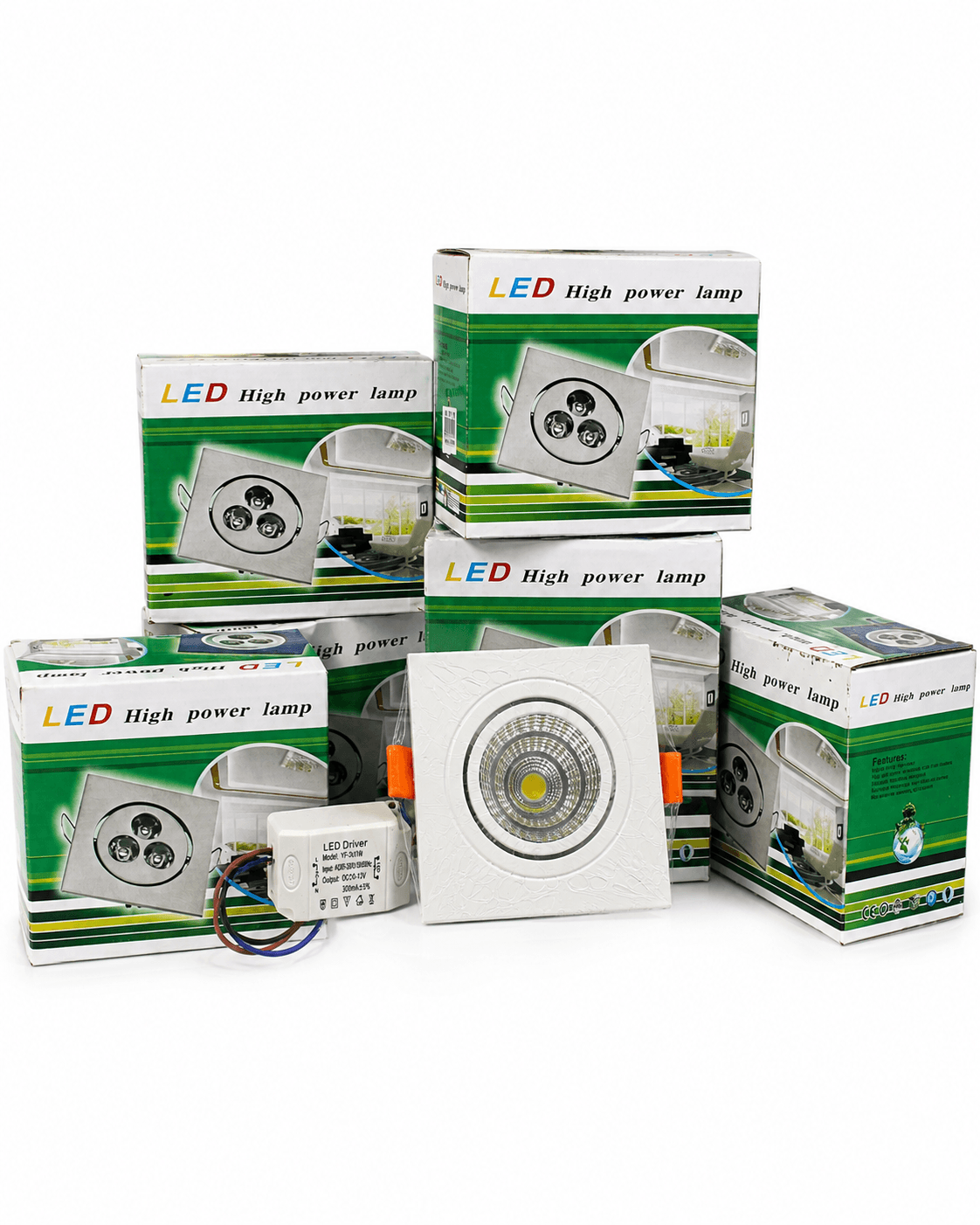 Spot LED Embutir Quadrado 3W 3000K - Branco Quente