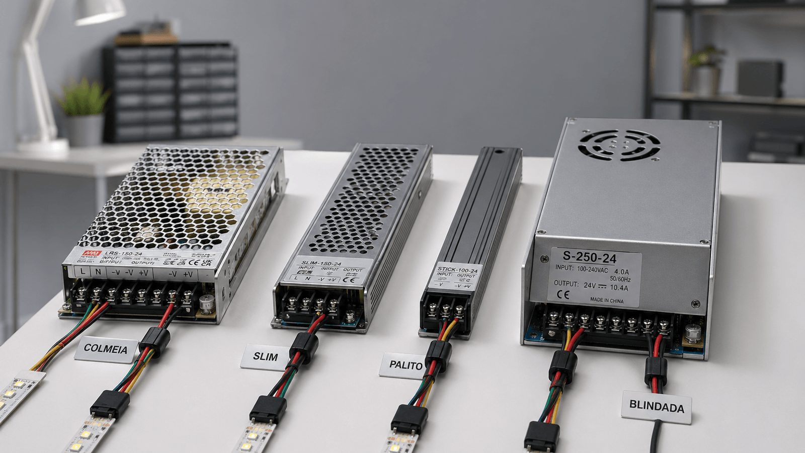 fonte - Guia passo a passo: como escolher a fonte para fita de LED — calcular potência e tensão com exemplos
